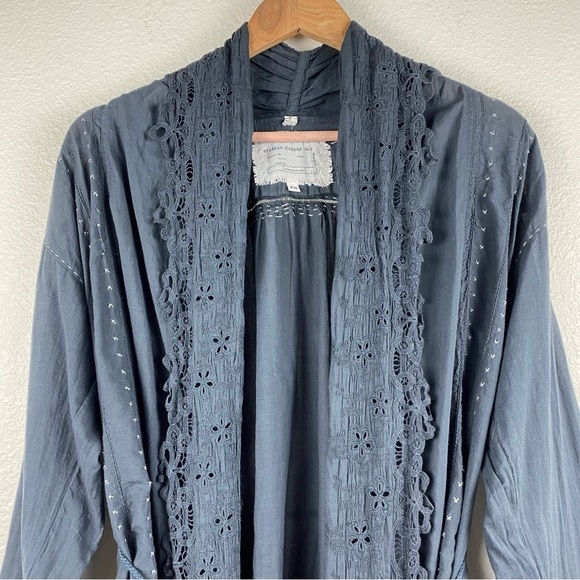 Johnny Was Slate Gray Embroidered‎ Cardigan Size XS - Picture 6 of 8